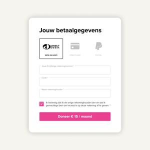 Betaalsysteem bankoverschrijvingen