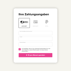iRaiser - Online Zahlungsarten - Überweisungen