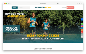 Fondsenwervende evenement Run for hope
