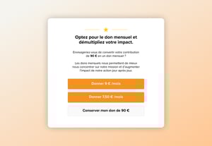 Convertir après un premier don