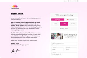 iRaiser - Personalisiertes Spendenformular
