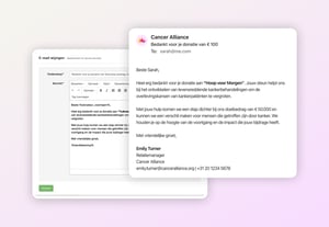persoonlijke communicatie met crowdfunding donateurs