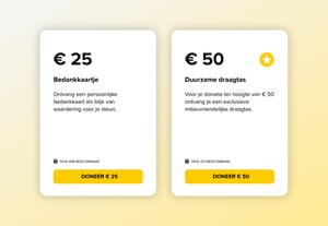 beloningen voor crowdfunding donaties