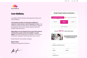 form per la raccolta fondi online